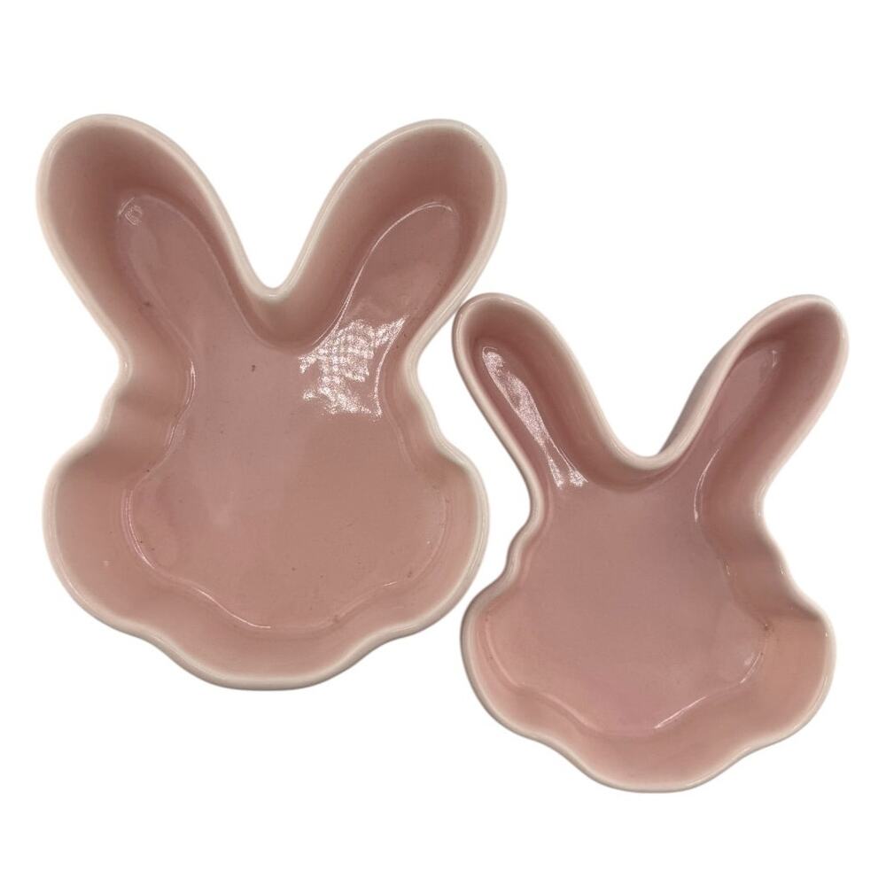 Ciroa Bunny Nesting Porcelain Bowls Easter Candy Trinket Set